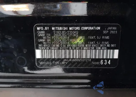 2024 Mitsubishi Outlander Es 2.5 S-Awc из США, поврежденный, VIN JA4J4UA8XRZ021218